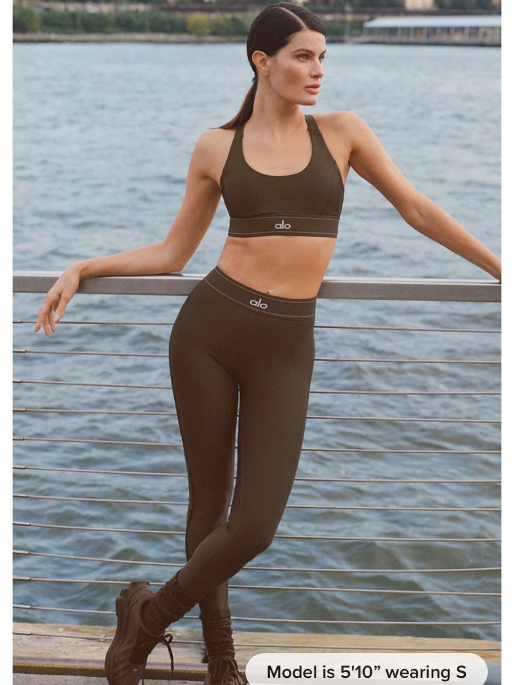 ALO Yoga Airlift High-Waist Suit Up Legging in Espresso Size Small